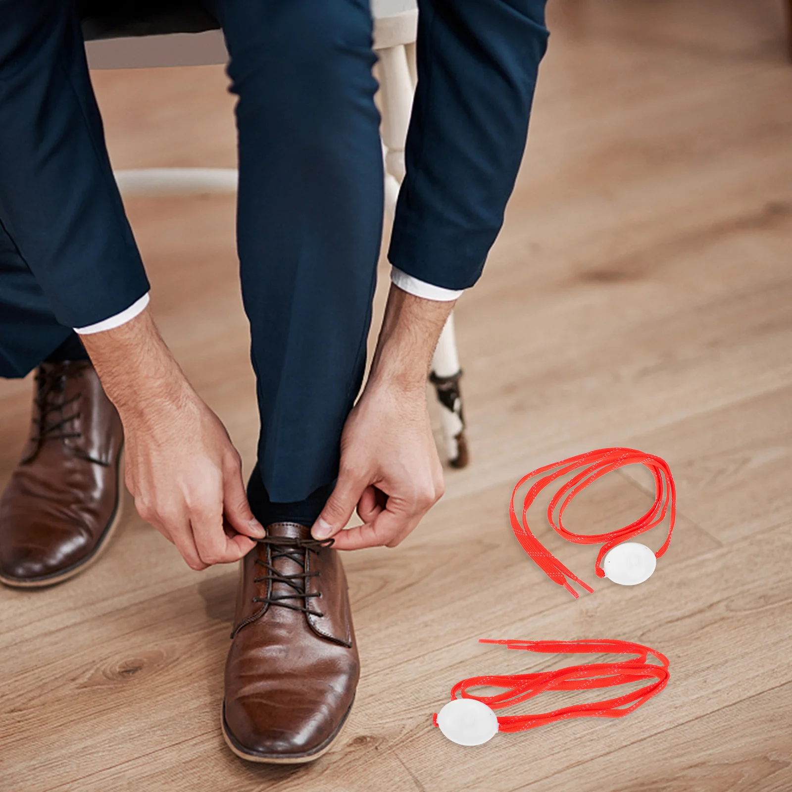 

1Pair LED Shoelaces Flashing Light Shoestrings for Christmas Party Cycling Dancing Hiking Running Red LED Shoelaces