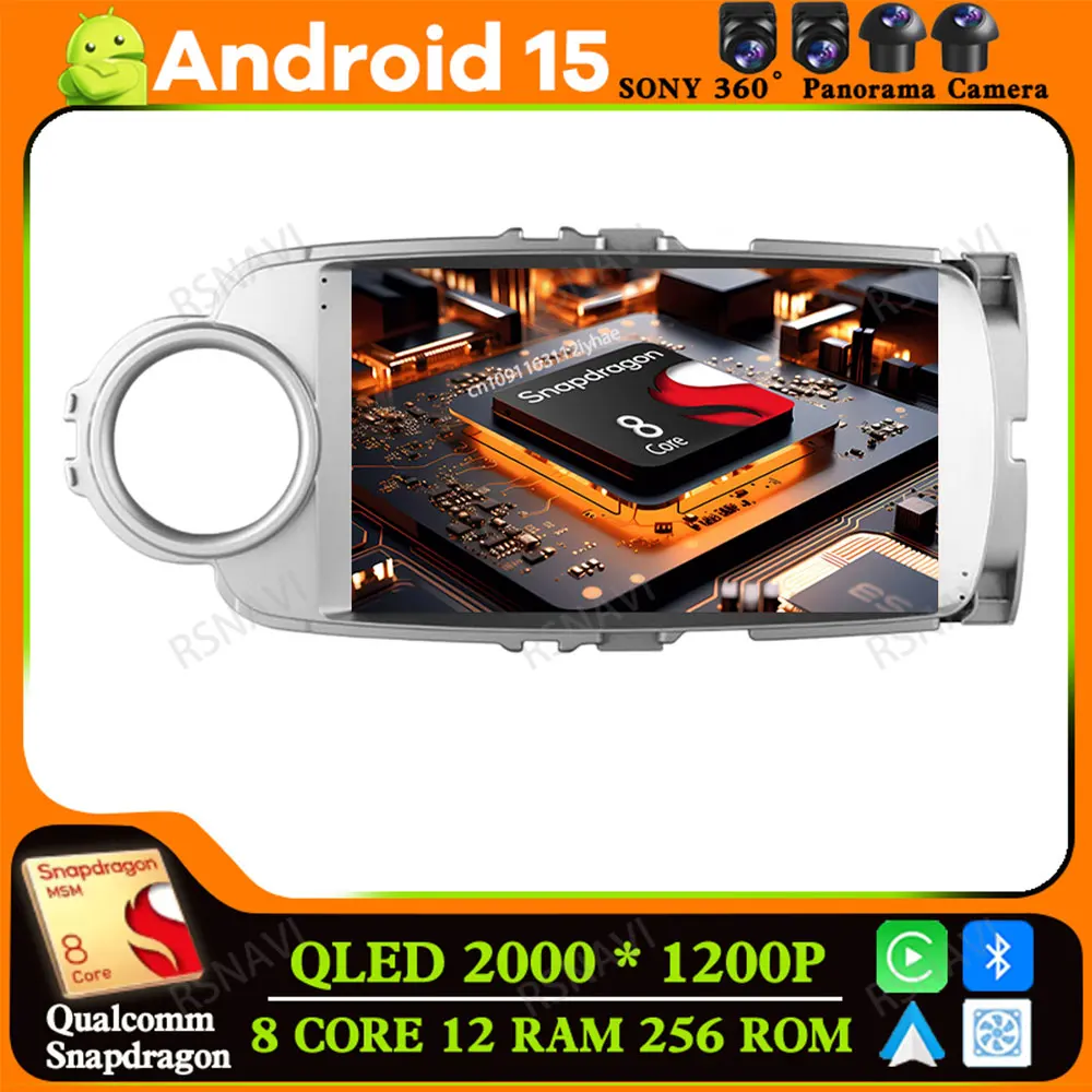 

Android 15 for Toyota Yaris 2012 2013 2014 2015 2016 2017 DVD Wireless Carplay Auto Navigation QLED Multimedia Stereo DSP GPS BT