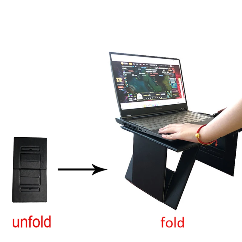 

Universal Folding Stand Holder for Laptop and Tablet PC from 2D Paper to 3D Desk Foldable Computer Desk PC Desk