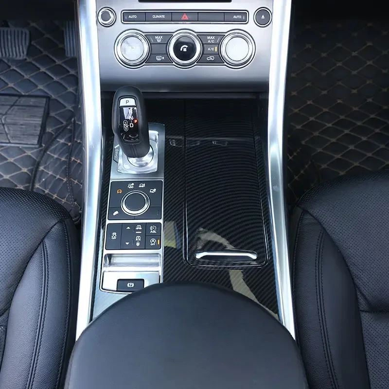 Suetlcoity For Landrover Range Rover Sport RR Sport 2014-17 ABS Carbon Fiber Car Center Console Panel Cover Trim Car Accessories
