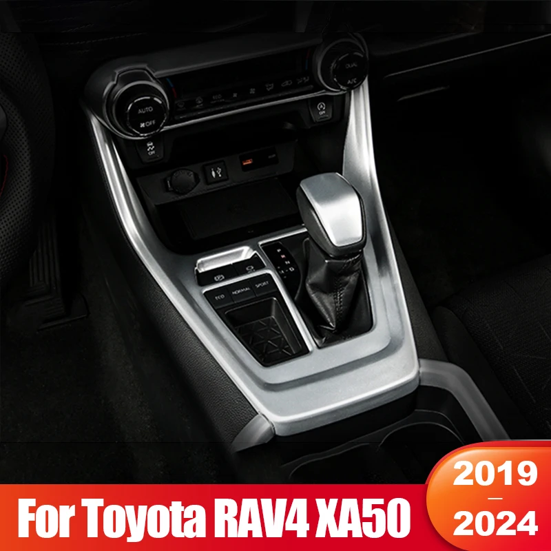 

For Toyota RAV4 XA50 2019 2020 2021 2022 2023 2024 RAV 4 Hybrid Car Gear Shift Panel Interior Protector Cover Trim Accessories