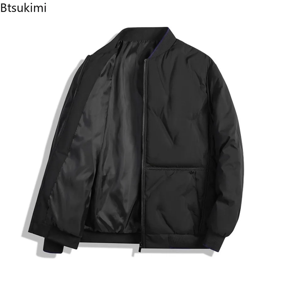Men's Parkas Winter New Item Middle-aged Elderly Baseball Collar High-end Business Leisure Sports Warm Top Oversized Size M-8XL