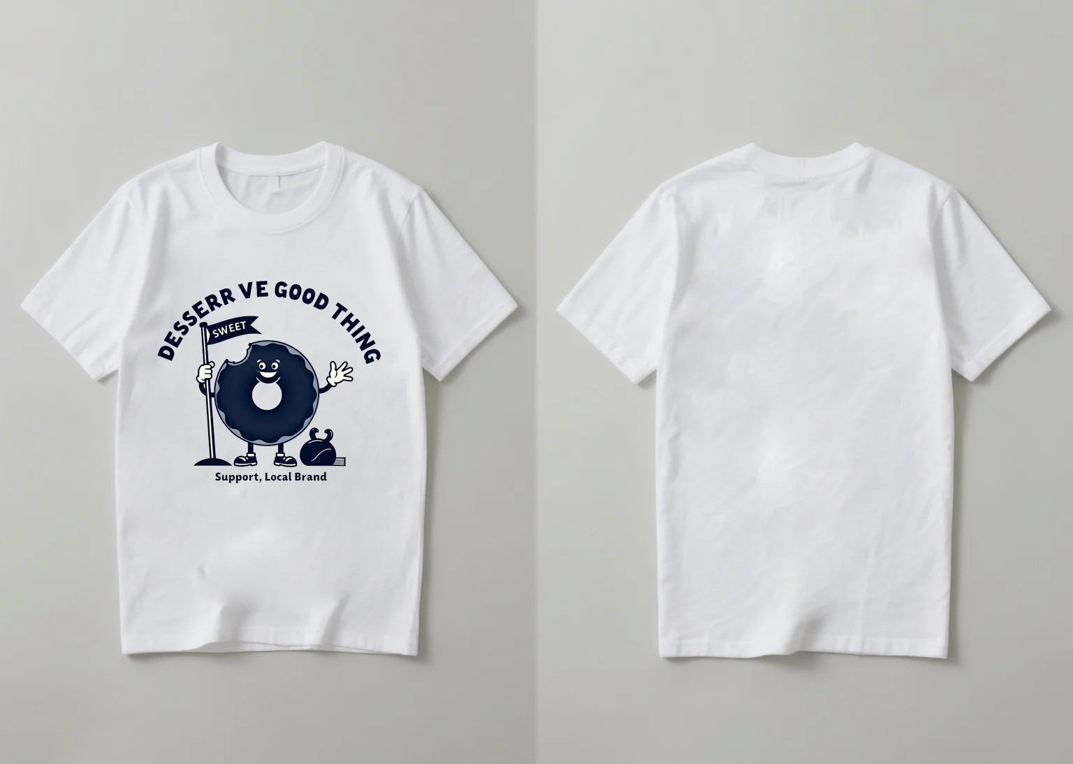 

In 2025 the new trend of fashion casual and fun cookies letter prints loose short sleeved shirts and simple daily wear