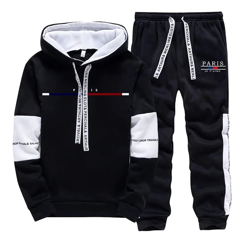 

Mens Tracksuit Casual Versatile Printing Hoodie Sweatshirts Sweatpants Fall Winter Daily Sports Jogging Mens Clothing Tops Pants