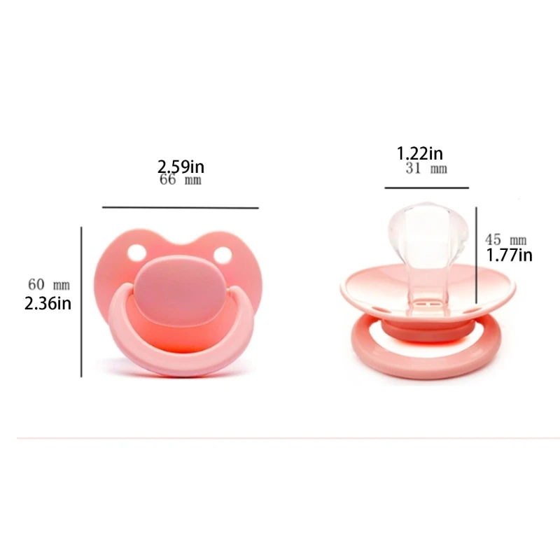 N80C Adult Pacifier for Stress Relief Silicone Simulation Nipple Peace and Relaxation Realistic Soother Toy