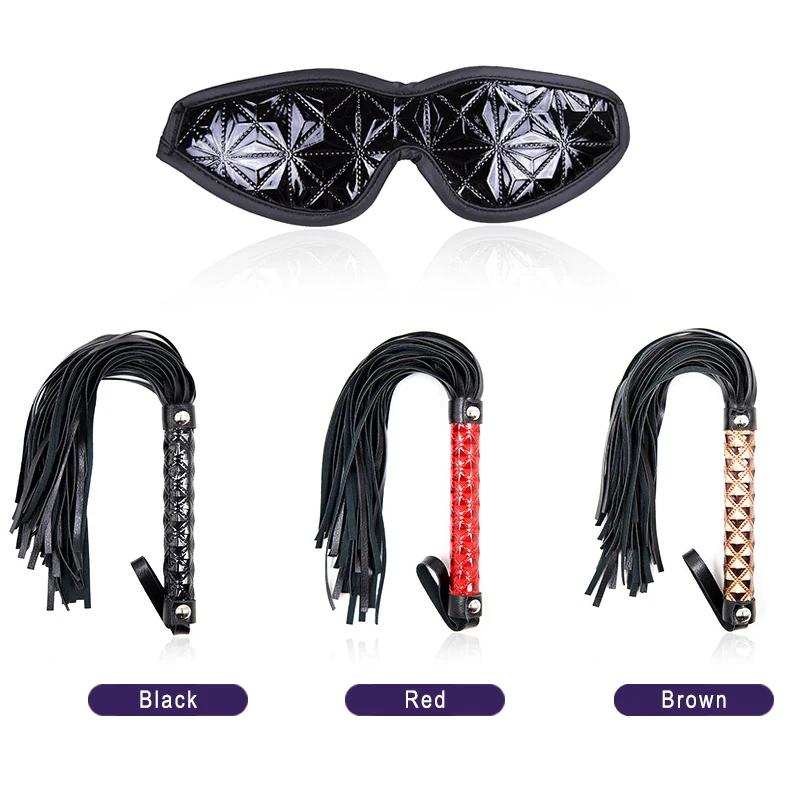 

Goods For Adult Whip With Diamond Pattern Handle Bdsm Sex Toys For Women Slave Lash Flogger Spanking Blindfold Exotic Accessorie