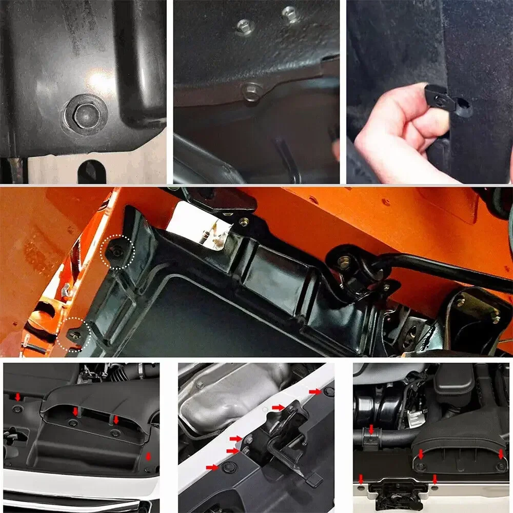 Karosserie-Schrauben U-Nieten-Clips Befestigungselemente Metallschrauben Stoßstangen-Kotflügel-Halterungen Nieten-Clips M6 Motorabdeckung – Detail 1