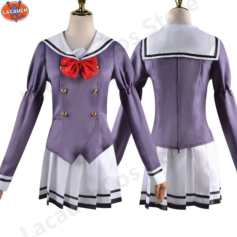 جديد أنيمي المشاركة قبلة تأثيري حلي فتاة كيسارا تأثيري سترة تنورة شعر مستعار زي مدرسي الزي النساء كرنفال هالوين مجموعة
