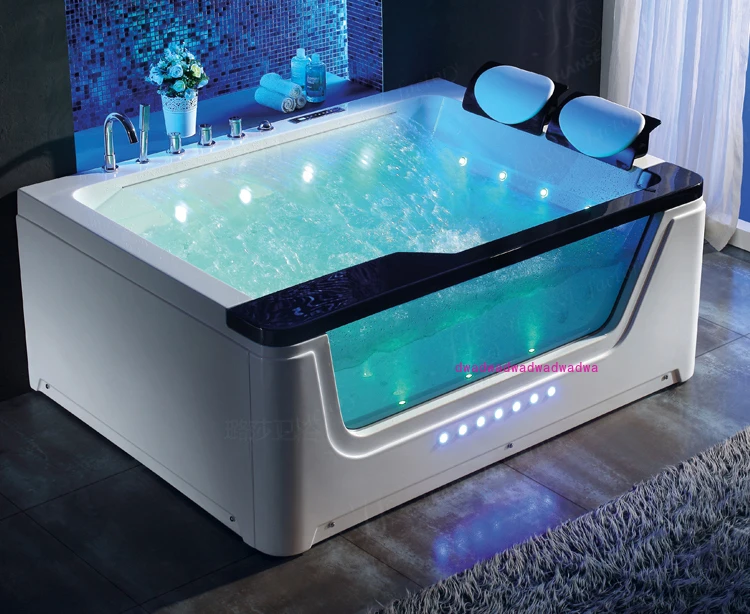 Deluxe double Jacuzzi acrylic freestanding with TV TV intelligent control panel