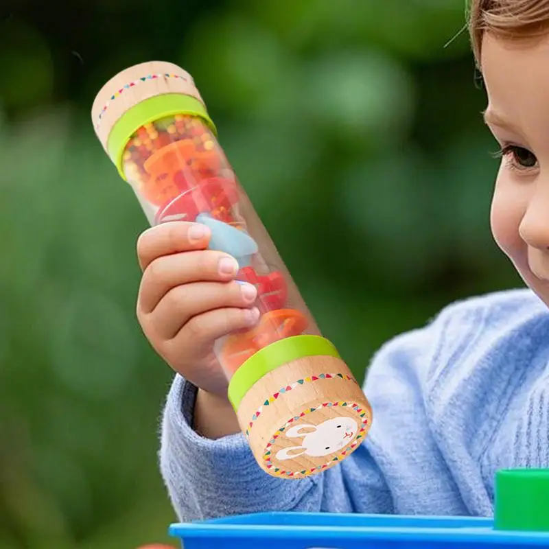 Rain Stick Instrument Rain Stick Spinner Tube Sensory Musical Learning Sound Toy for Babies & Kids Classroom Preschool Easter