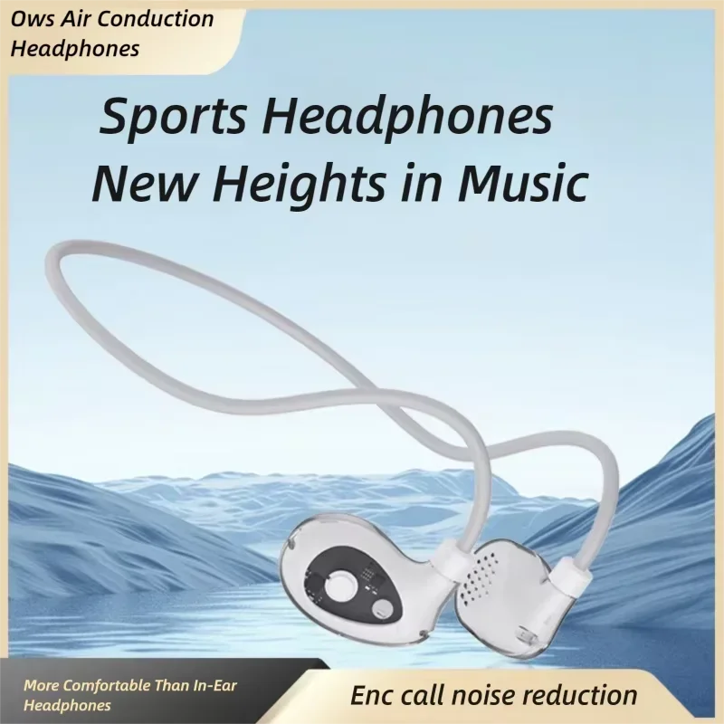 

Ear Hook Bluetooth 6.0 Headphones Air Conduction Open Style Earphones ENC Noise Reduction Lightweight for Sports Outdoors