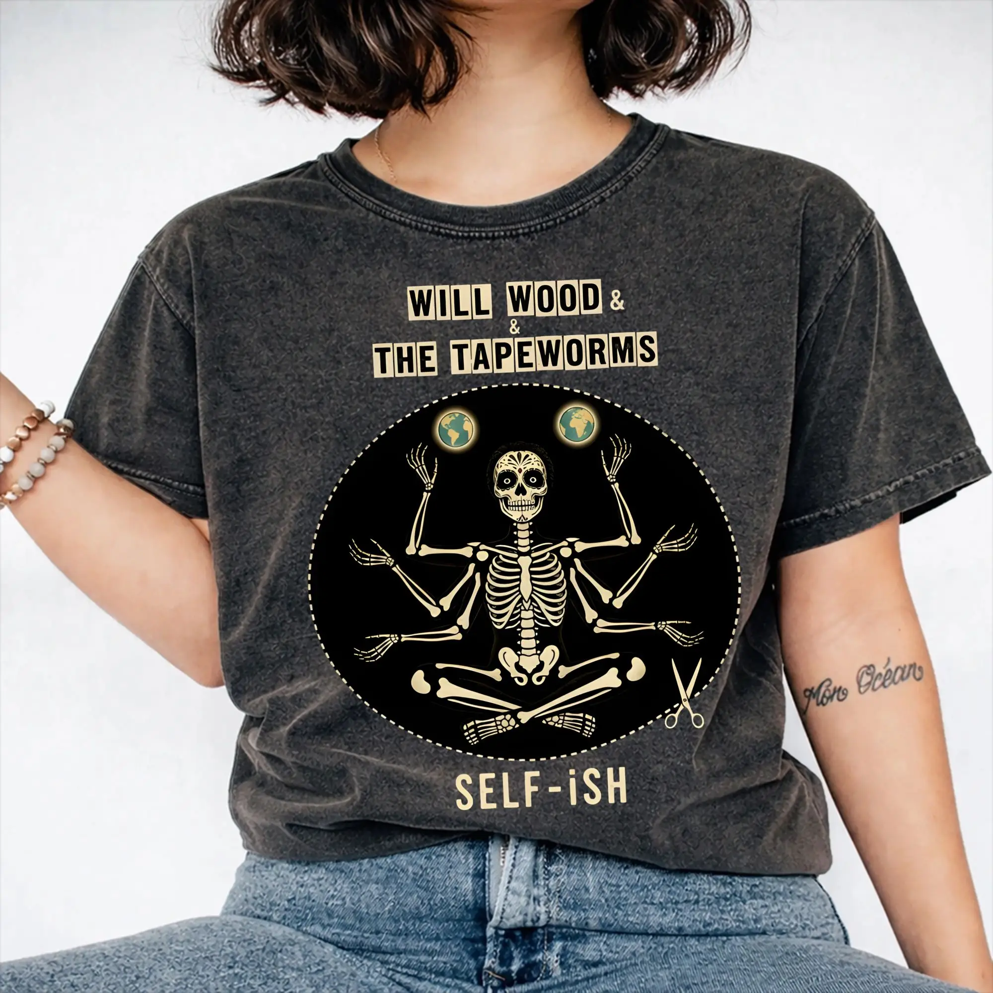 Harajuku Washed Shirt Self-ish Will Wood Meditation  Merch Retro T Shirt Oversize  Streetwear Short Sleeve Summer Tops Tees