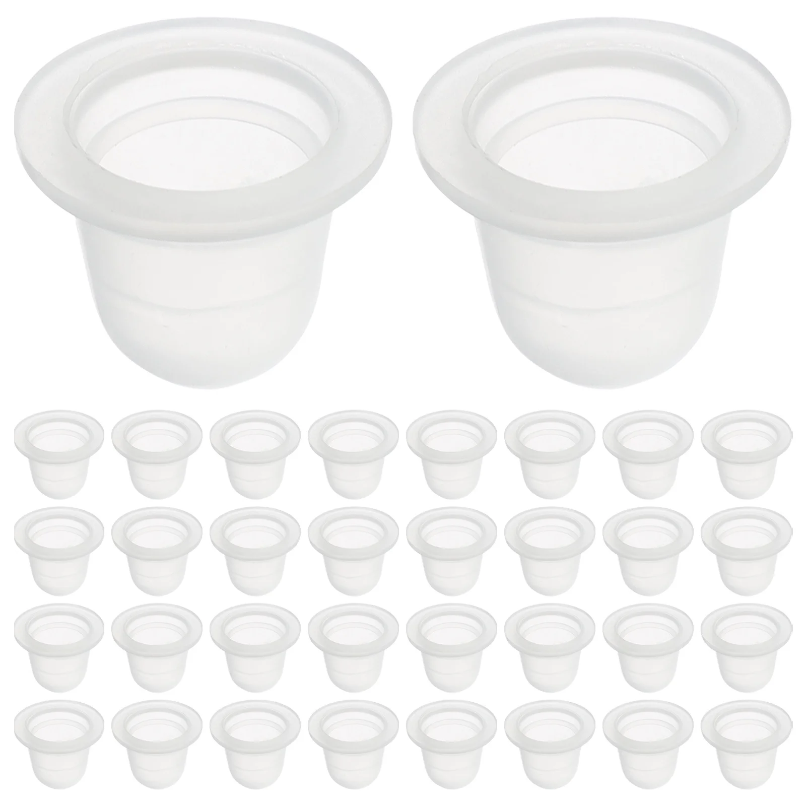 

200pcs Pigment Cups Clear Silicone U Shaped Ink Containers For Tattoo Artists Reusable Supplies Kit Ink Cups Pigment Kits