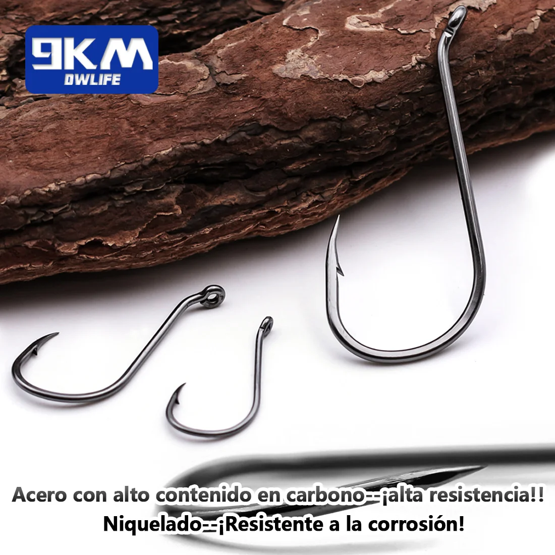 9KM Anzuelo Pulpo con puas negras duraderas para agua dulce y salada - imagen 3