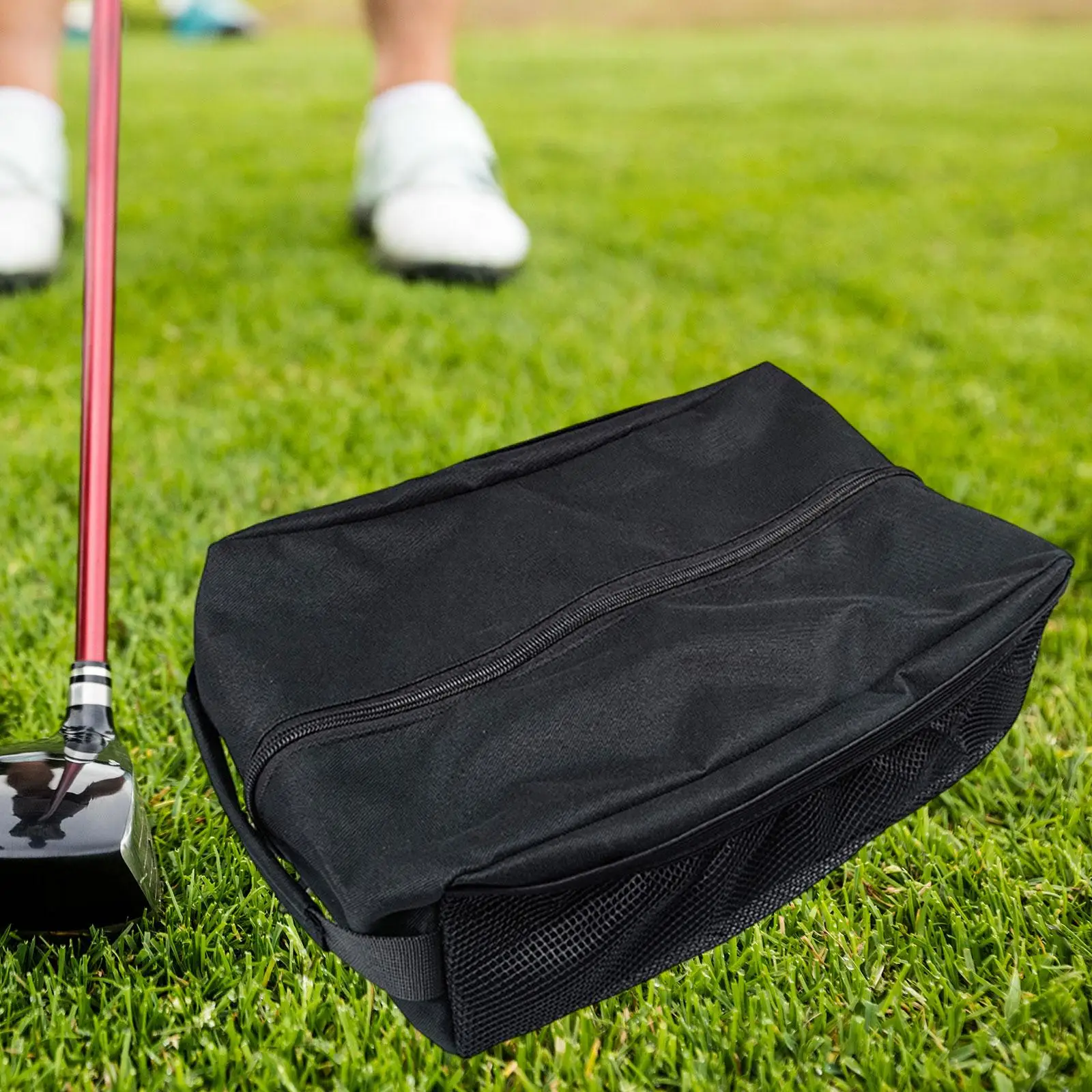 

Travel Golf Shoe Bag Pouch Breathable Gift for Golfer Mesh Side Zippered Shoe Carrier Bag for Running Travel Camping Adults
