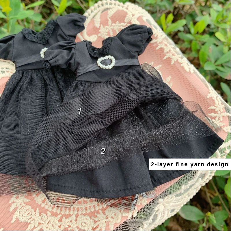 H02-030 children handmade toy BJD/SD doll clothes 1/6 30cm green Vintage Summer Black Baby Dress with socks set