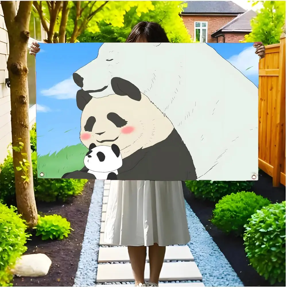 Shirokuma C-cafe Delicate  Flags Edgeless four-ring hanging decor indoor outdoor compatible easy for hanging display