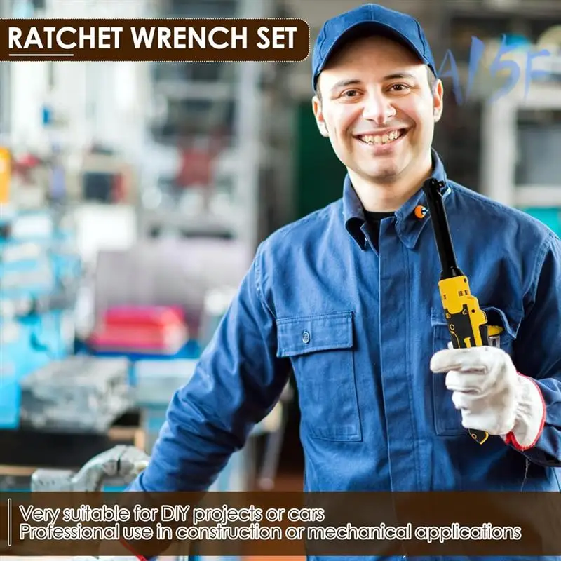 

A15F-Extended Ratchet Wrench Extended Ratchet Tool 3" Extension Bar & 1/4" Adapter, Cordless Ratchet Wrench