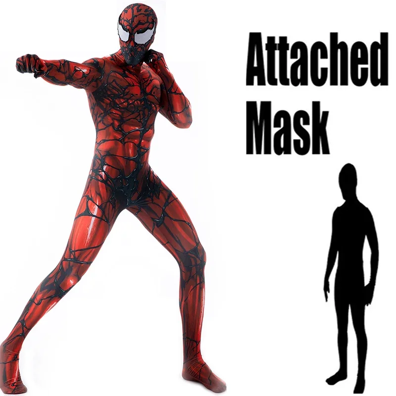 Red Venom Symbiote Spidercosplay supereroe Costume Cosplay Zentai Suit adulti bambini tuta uomo tute da festa