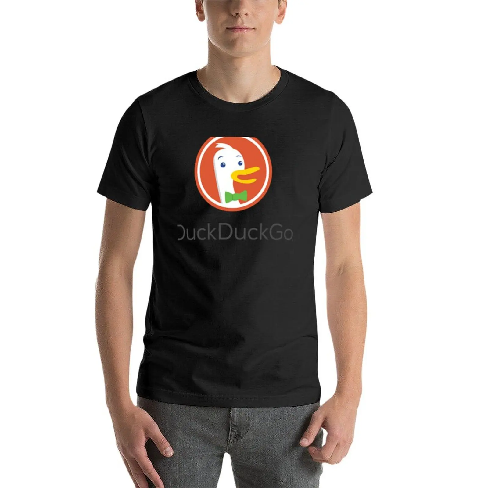 เสื้อยืดโลโก้ DuckDuckGo สำหรับผู้ชายสูง