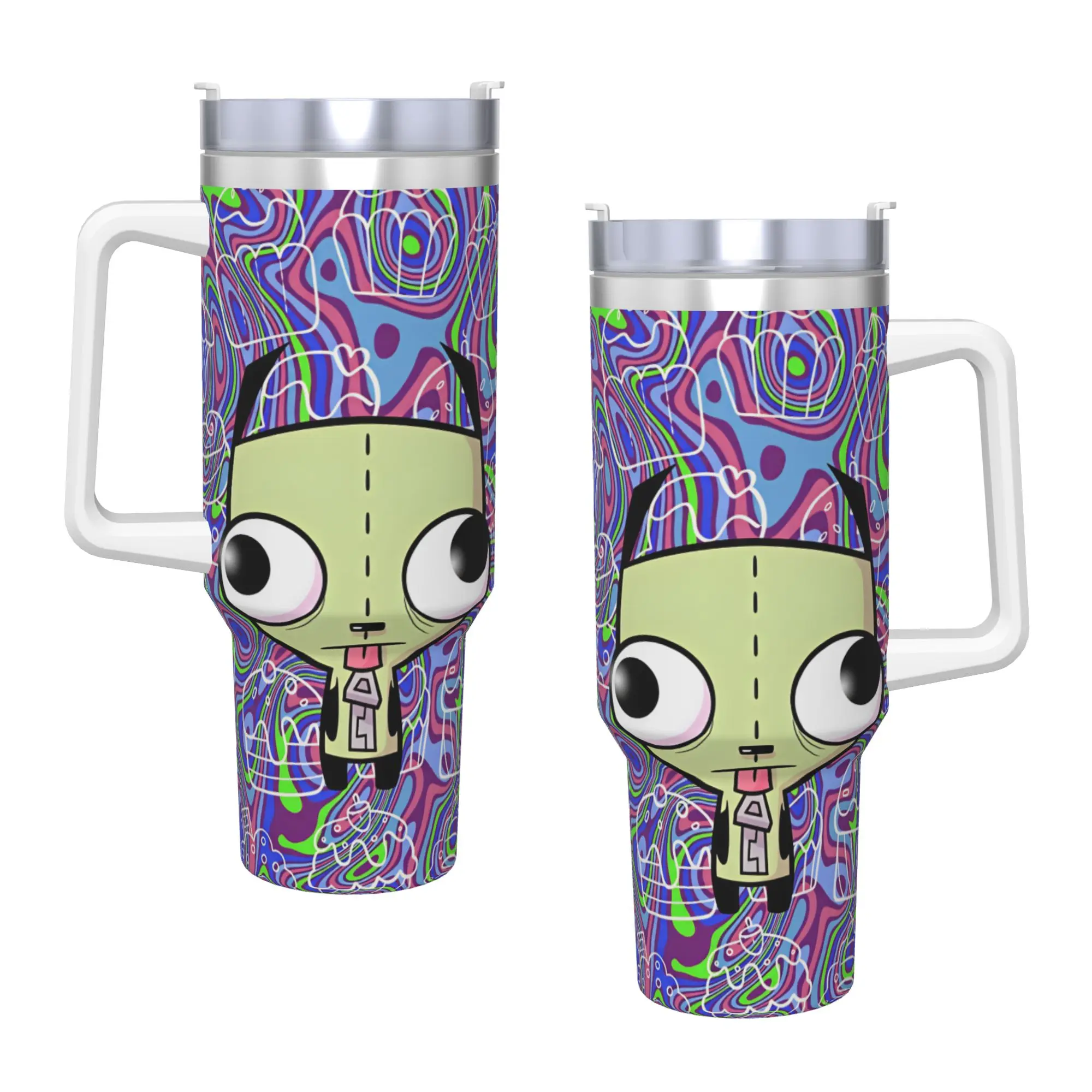 Gir Tumbler Invaders Zims Hot Drinks Water Bottle Insulated Stainless Steel Thermal Mug Custom DIY Travelist Mugs Cup