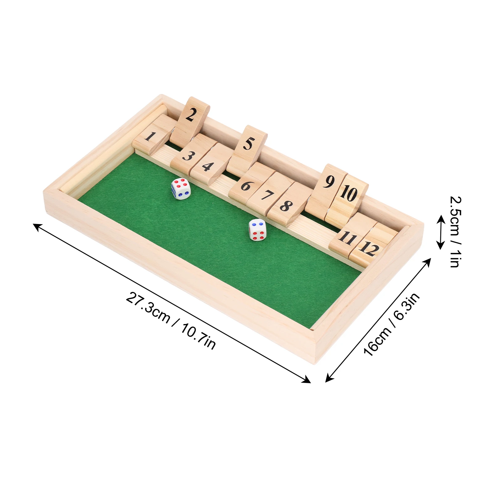 Juego de mesa de dados ZK20, fiesta portátil, divertido juego de madera con 12 números, juego de azulejos abatibles, juguete para bares, casa de té KTV