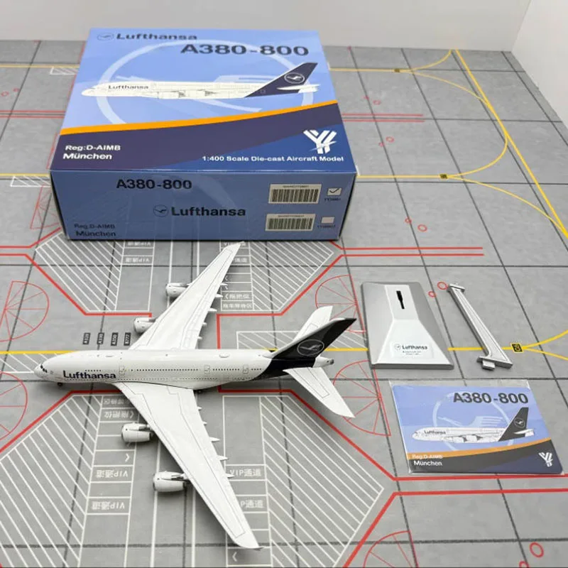 YY أجنحة دييكاست 1:400 مقياس لوفتهانزا A380 D-AIMB/D-AIMC محاكاة الطائرات سبيكة الانتهاء من تذكارية لعبة حلية هدية