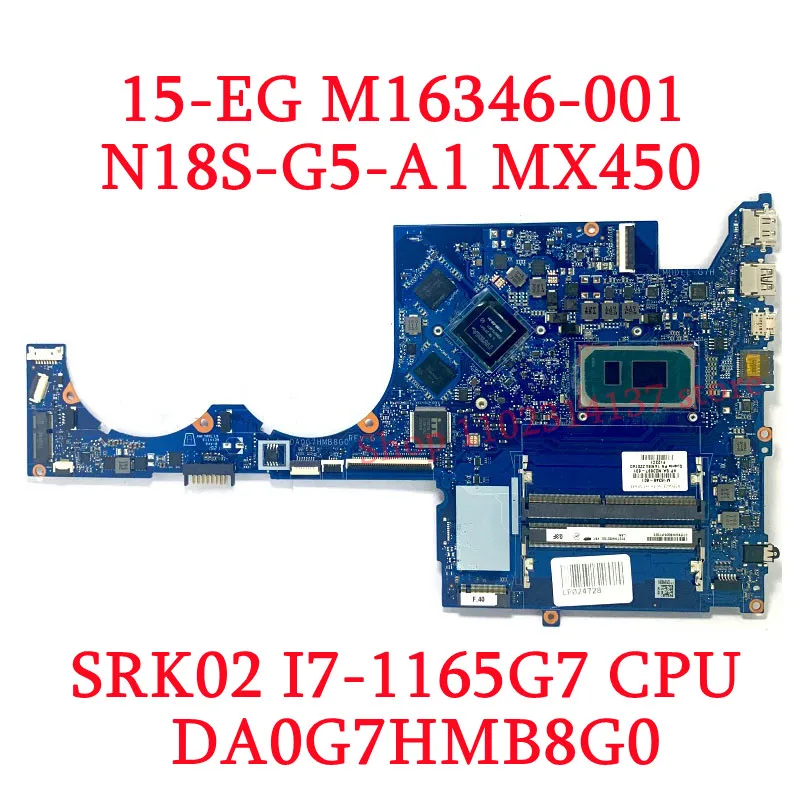 Imagem -03 - Laptop Motherboard Mainboard 100 Testado hp 15-eg M16344601 M16346-601 com I51135g7 I7-1165g7 Cpu Mx350 Mx450