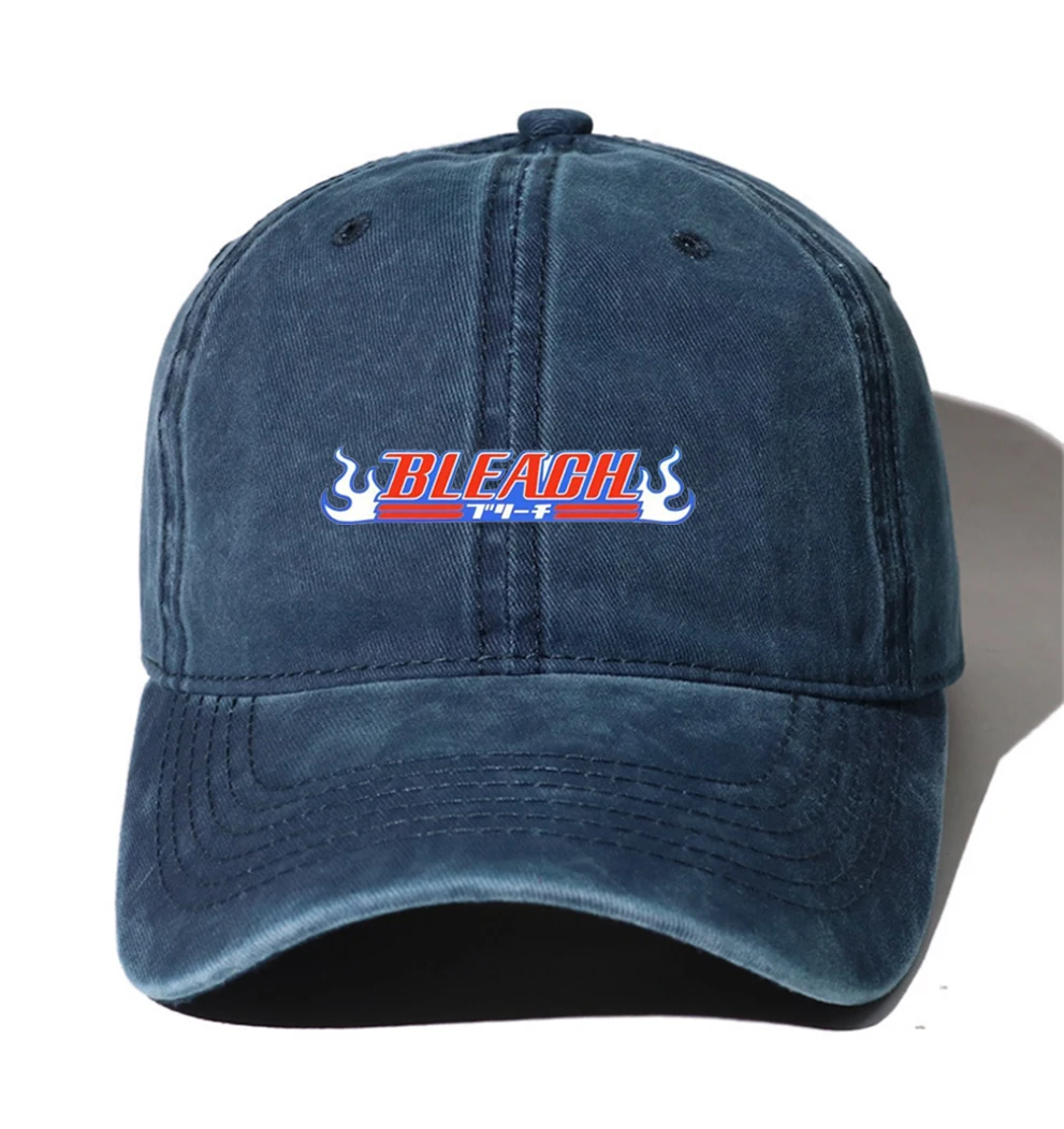 

Teenagers Cartoon Denim Baseball Cap Hats Men Women Cowboy Hats Washed Cotton Hip Hop Cap for anime Bleach Hat