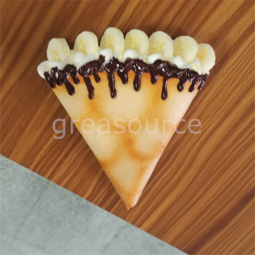 

Nutrll Soft Banana Crepe Dessert Fake Plastic Food Model Cream Props Shop Joy Creepe Butter Pancake Chocolate Decoration Cake