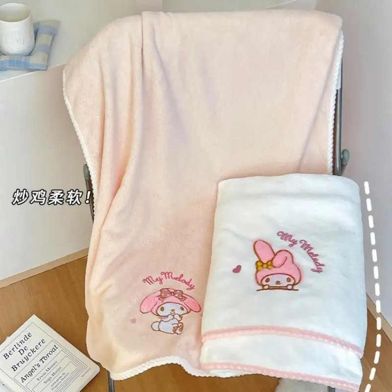 

Anime Melody Cute Plush Bath Towel Dry Hair Cap Coral Fleece Bathroom Set Suitable For Adults And Children To Wrap Bath Towels