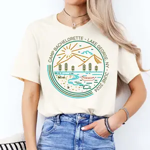 معسكر توديع العازبة تي شيرت بحيرة جورج نيويورك العروس حفلة مغامرة فرقة وصيفة الشرف رحلة أعلى 10 مبيعات تي شيرت هنيت - No6