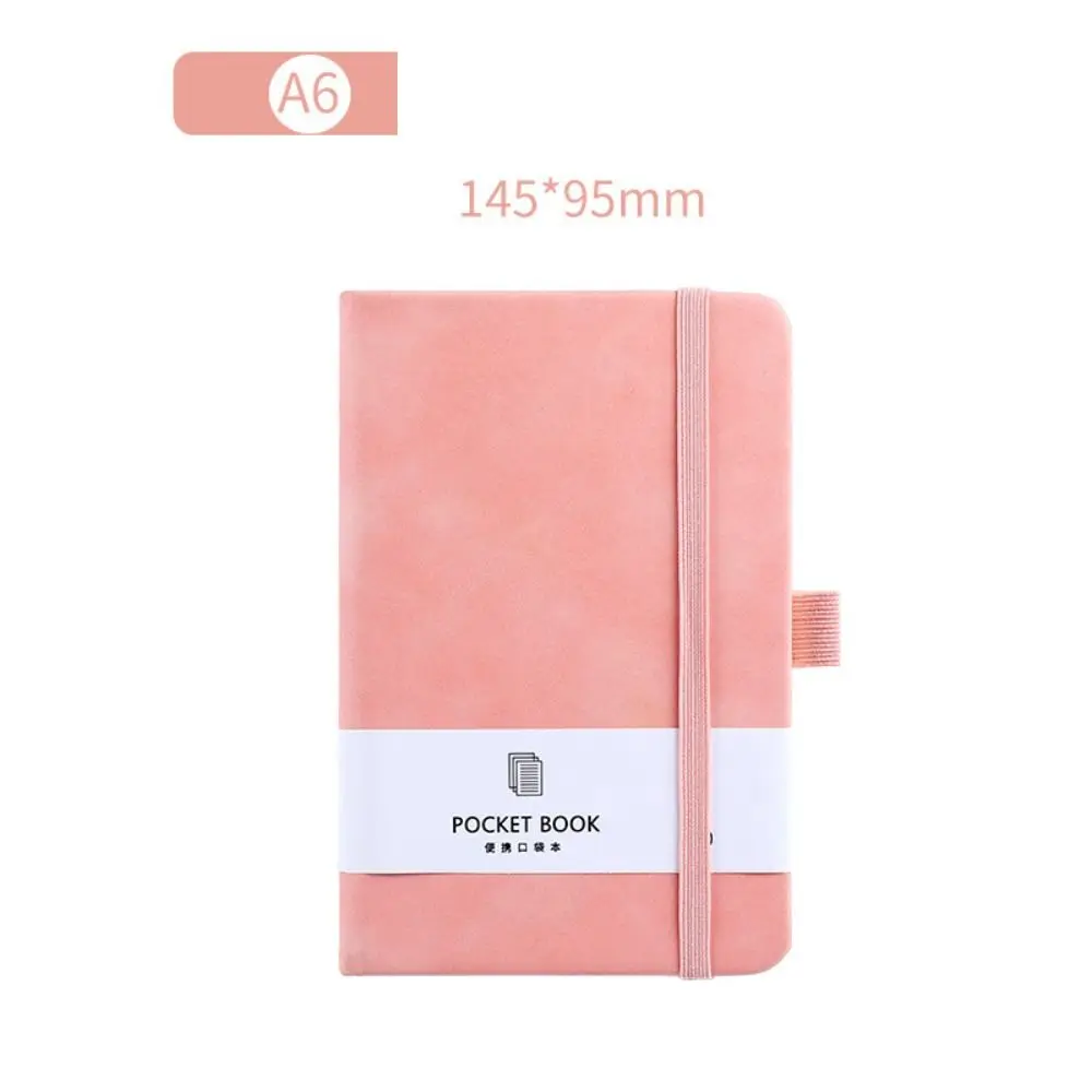 with Elastic Band A6/A7 Pocket Notepad Portable 100 Sheets Portable Mini Notebook Thickening Simple Style Taking Notes