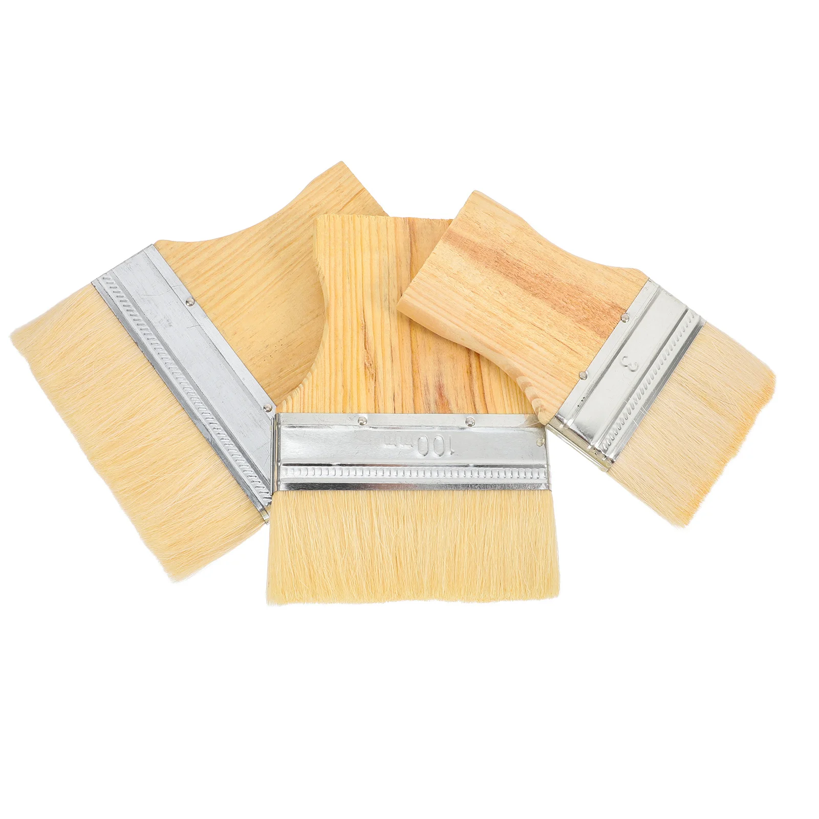 

3 шт., кисть для масляной краски с плоским кончиком, деревянная ручка, многофункциональная для настенной мебели, принадлежности для рисования, кисть для рисования, принадлежности для рисования