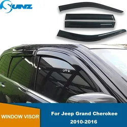 Side Window Deflector For Jeep Grand Cherokee 2010 2011 2012 2013 2014 2015 2016 Door Visor Weather Shields Sun Rain Guards SUNZ