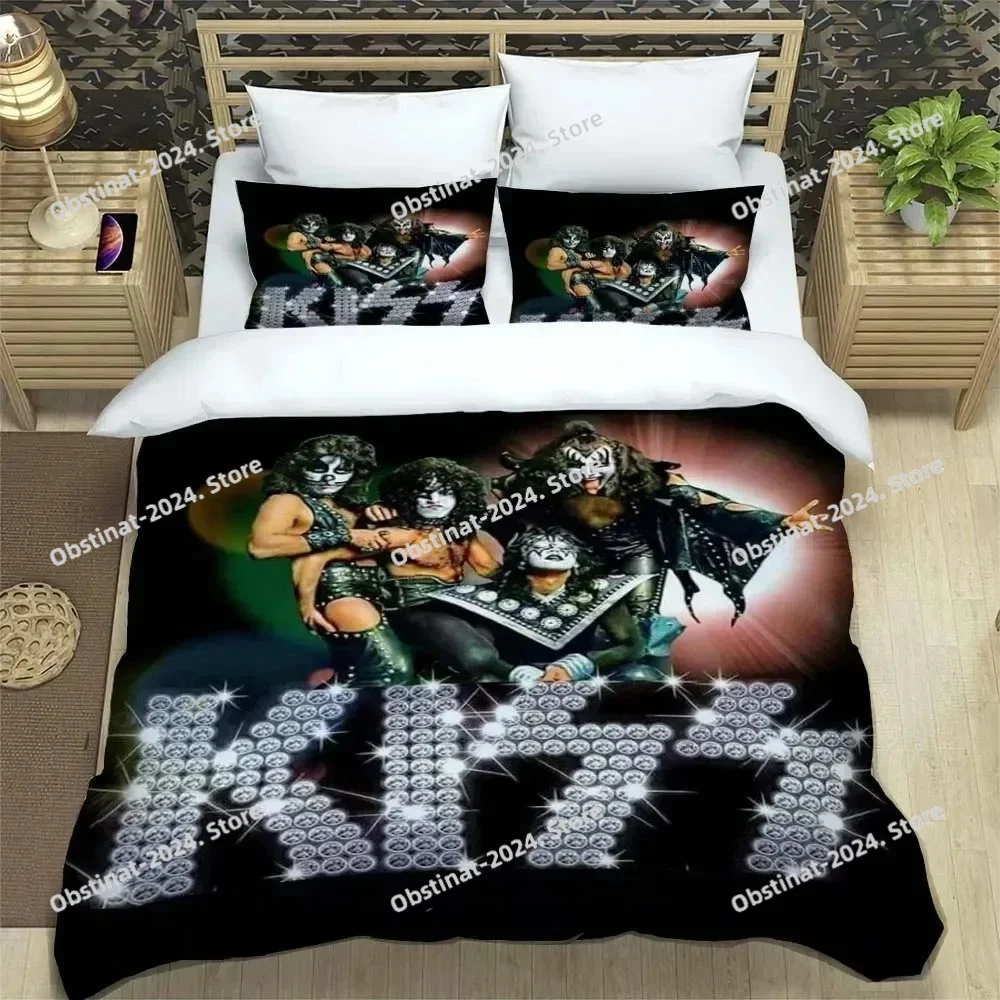 

KISS Rock Band Bedding Sets Exquisite Bed Supplies Set Duvet Cover Bed Comforter Set Bedding Set Girls Birthday Gift