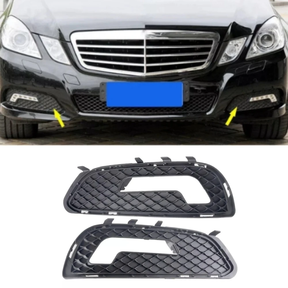 Front bumper grille fog lampshade A2128851323 A2128851423 For Benz E-Class W212 E260 E200 E300 E220 E350  2009-2013