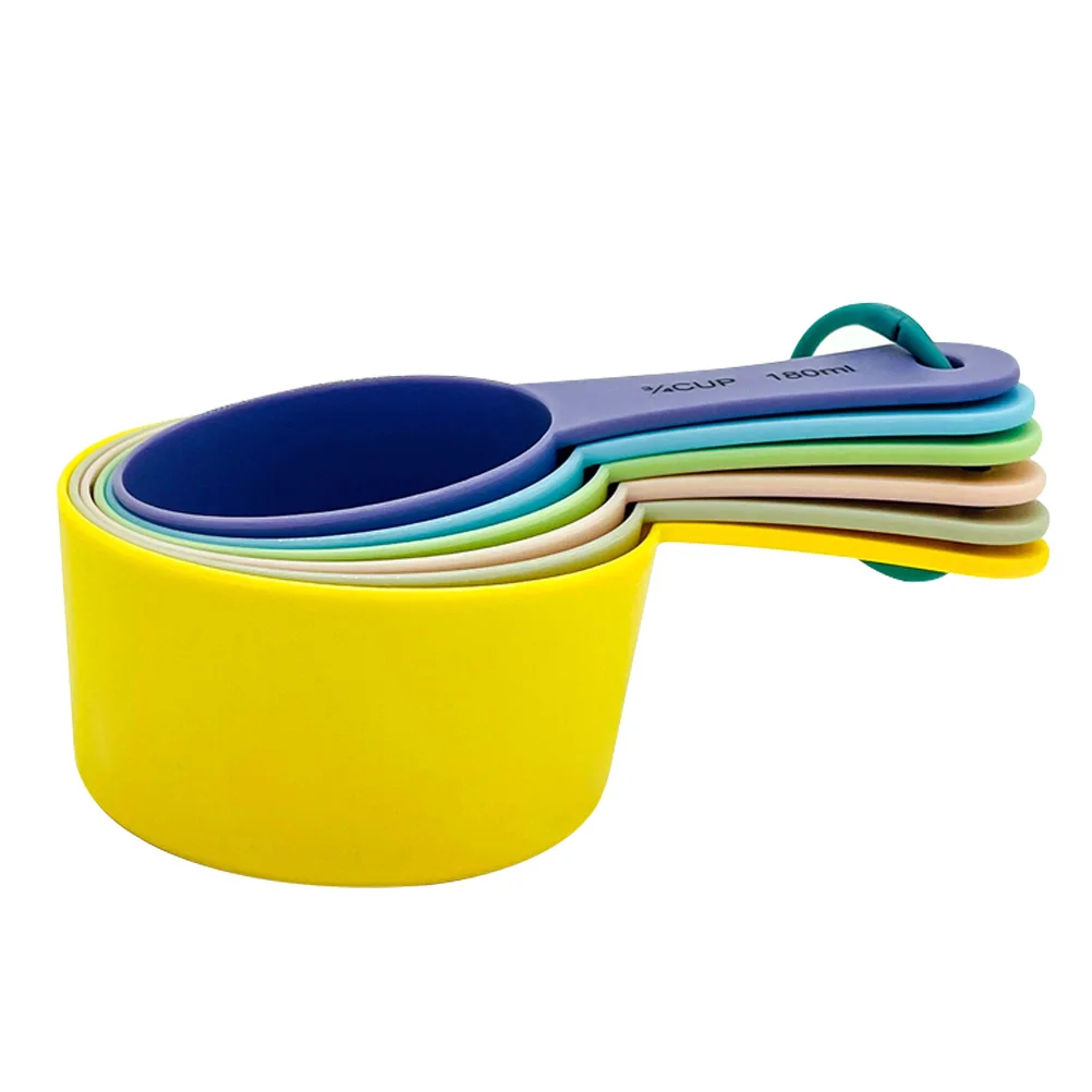 

6pcs Measuring Scoop Set Plastic Graduated Spoon Scale Baking Coffee Milk Powder Kitchen Supplies Colorful Ladle Tool
