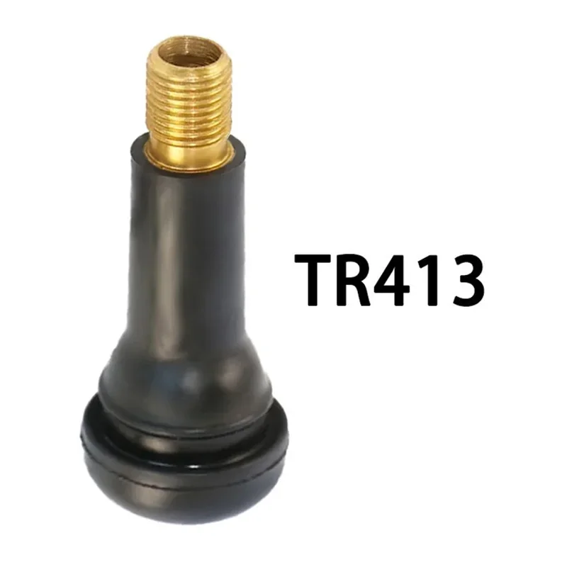 10Pcs TR413 Snap In Type Rubber Valve Tool Set Tubeless Tyre Valves Stems Rubber Valve Stems Car Accessories Parts Replacement