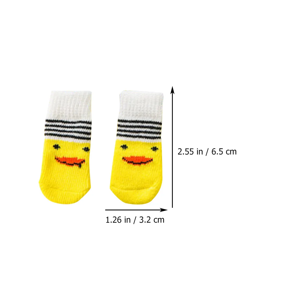 

Breathable Dog Paw Protector Pet Foot Cover Sock Non-slip Yellow Knitted Cotton