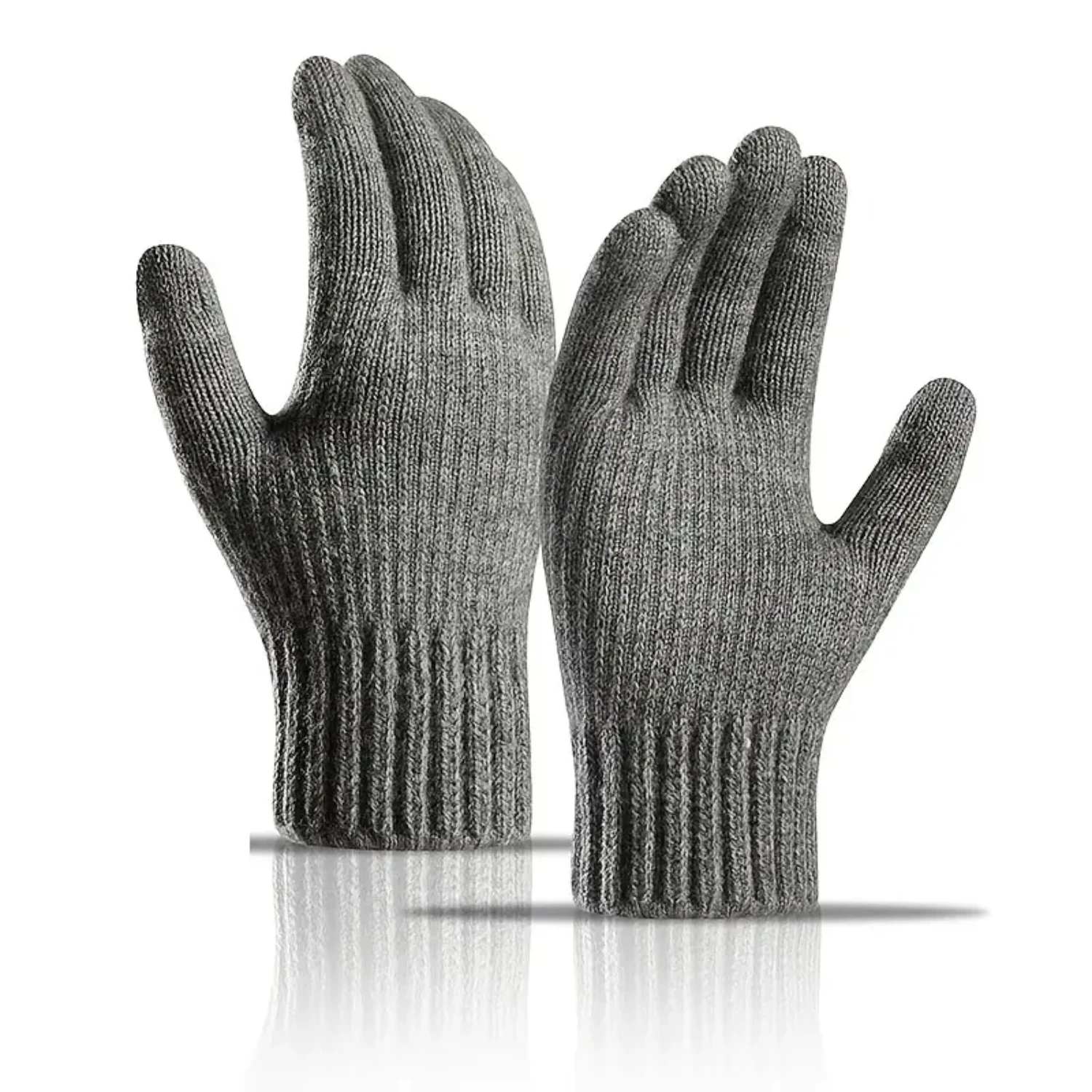 

Extra warm and lightweight, these men's thick knitted Alpaca wool plus cashmere touch screen gloves are perfect for winter. Weig