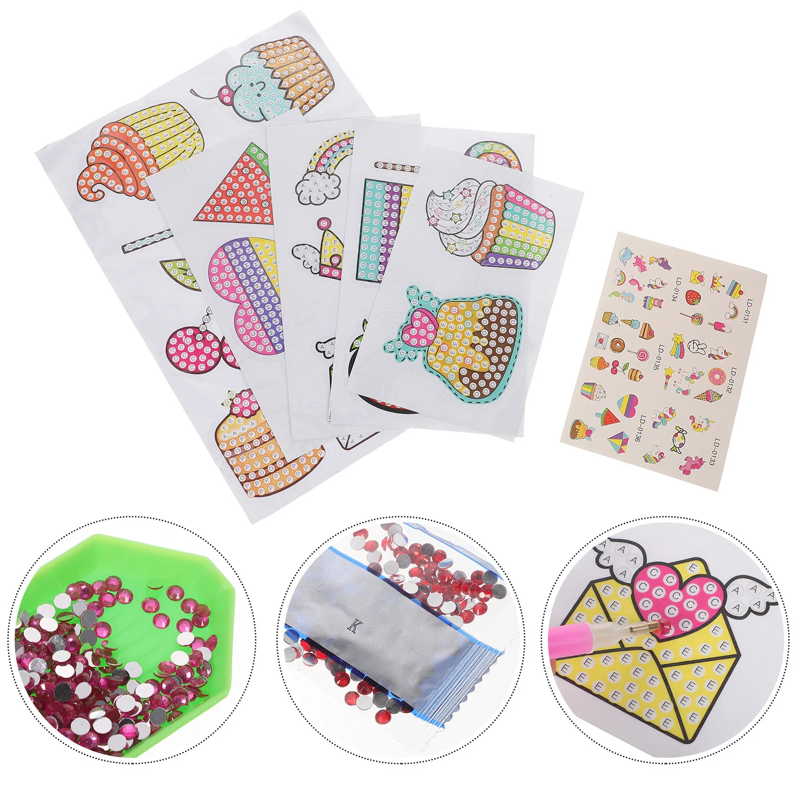

Stickers for Kids Children Drawing Scrapbooking Making Kit Crafts Face Gems Jewel