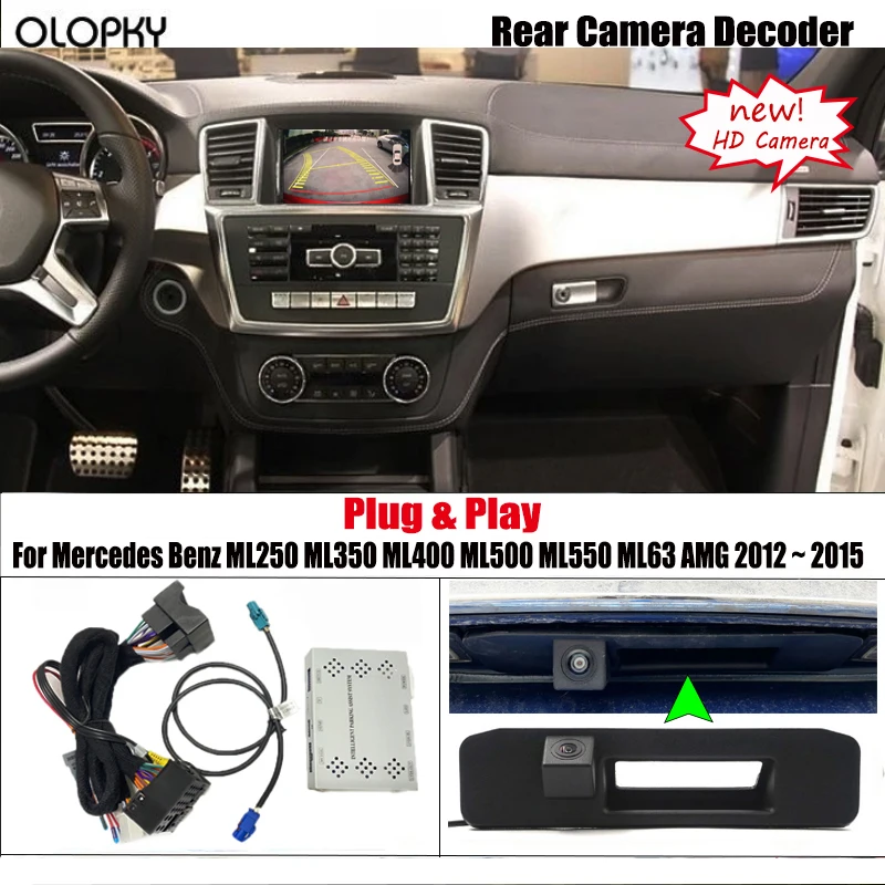 

Reverse Camera For Mercedes Benz ML250 ML350 ML400 ML500 ML550 ML63 AMG 2012 ~ 2015OEM Screen Upgrade Front Rear View Camera