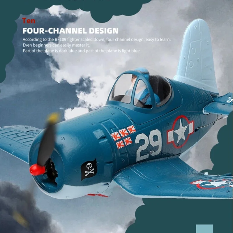 WLtoys XKA500 RC Flugzeug 4CH Elektrische F4U Corsair Kampfflugzeug Modell Starrflügel Fernbedienung Schaum Flugzeug Spielzeug für Erwachsene und Kinder