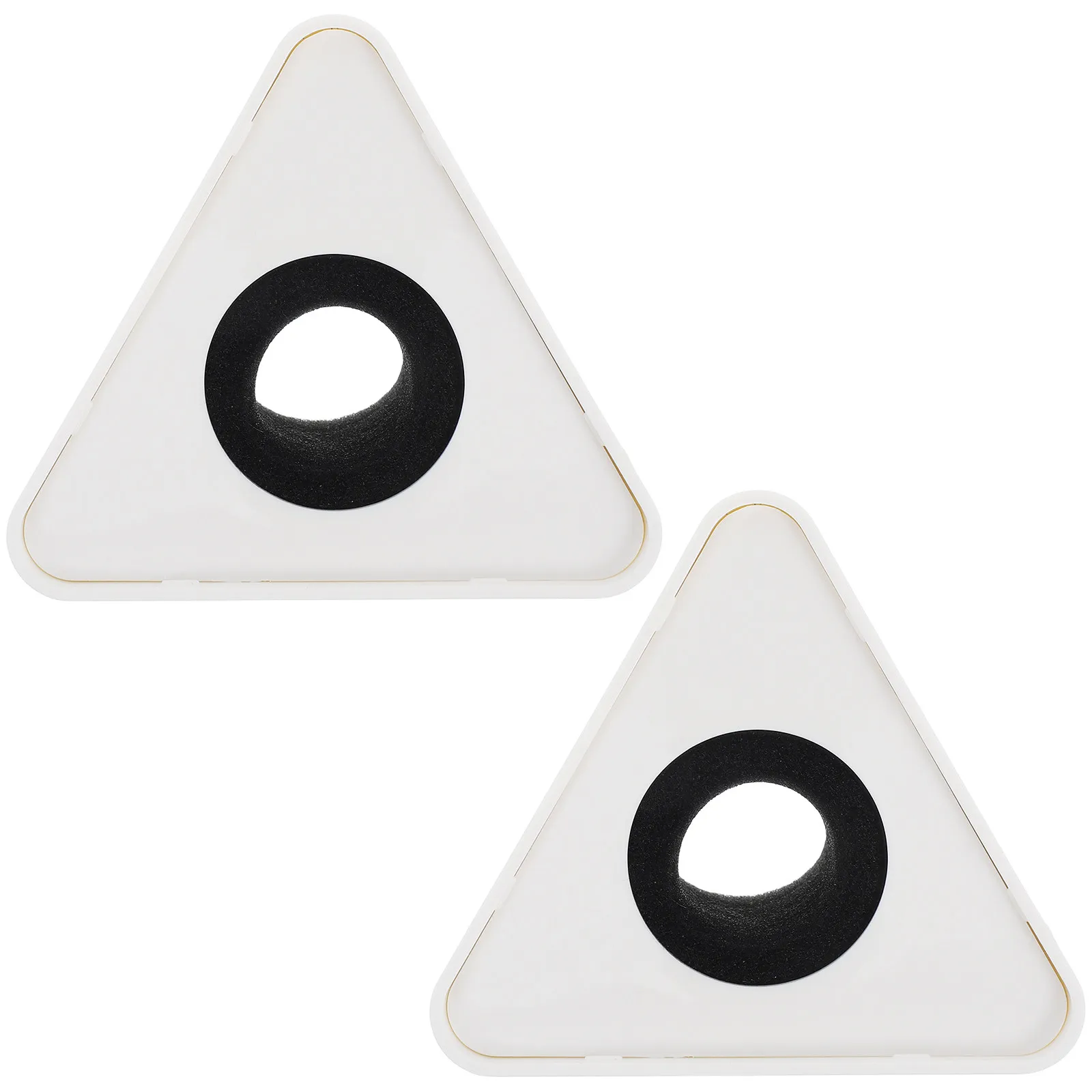 2Pcs ABS Injection Molding Cube Mic Interview Microphone Station Logo Portable Triangle Mic Logo Flag Suitable for Interviews