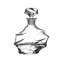 Twisted Lead-Free Glass Whiskey Decanter with Glass Stopper Barware, Liquor Glass Alcohol Bottle, 150ml