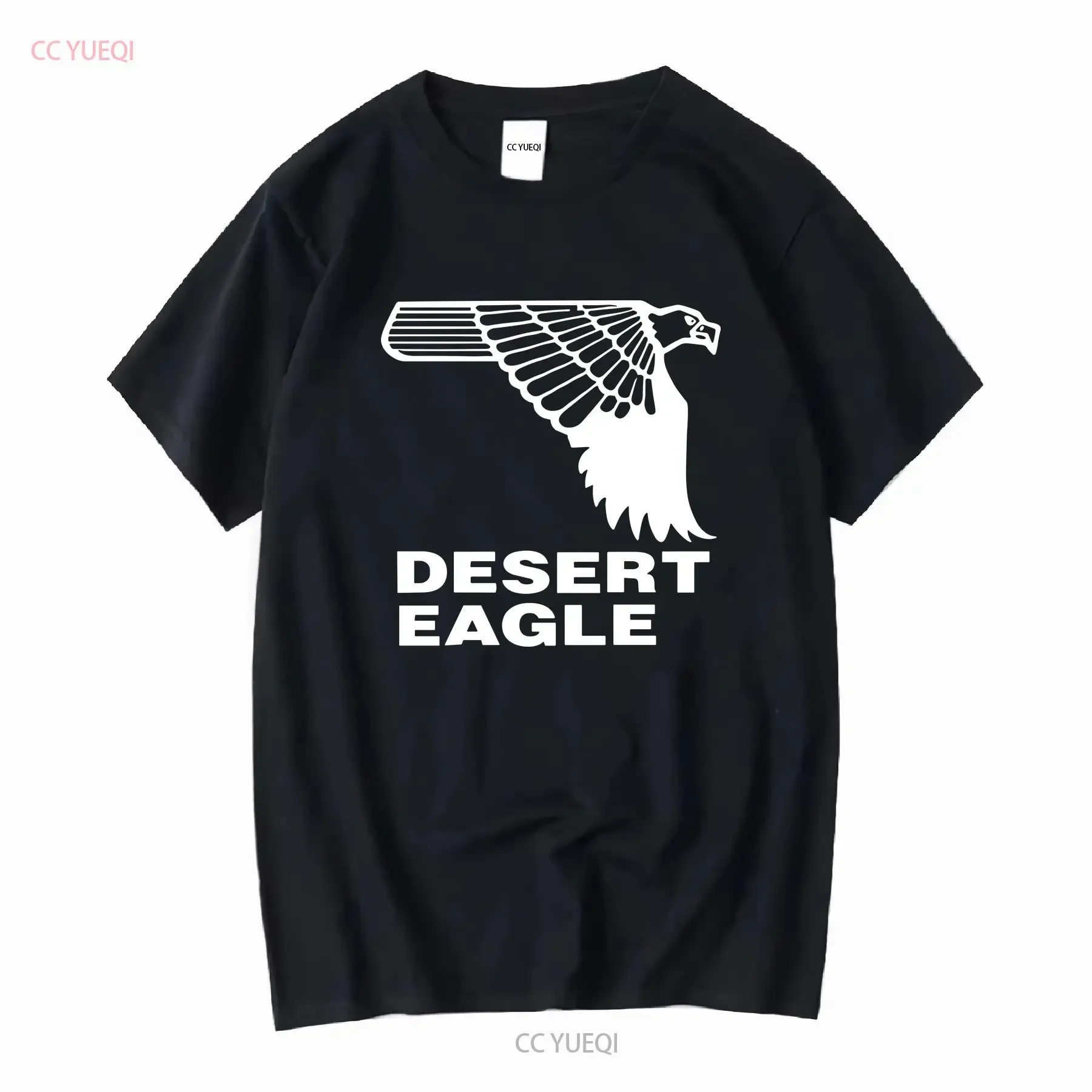 Camiseta negra con Logo de armas de fuego famosas de Desert Eagle para hombre talla S 5XL manga larga o corta vintage gráfico lavado ropa de calle Unisex