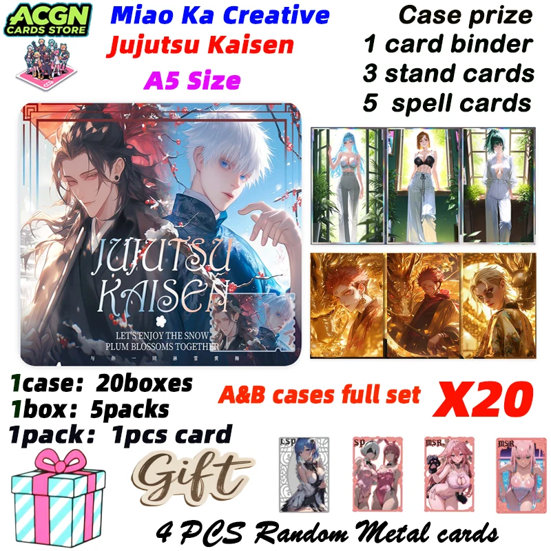 

Новейший A5 Miao Ka Jujutsu Kaisen акриловые цветные доски Jujutsu JJK Booster Box Gojo Satoru Nanami Sukuna Hobby Рождественские подарки