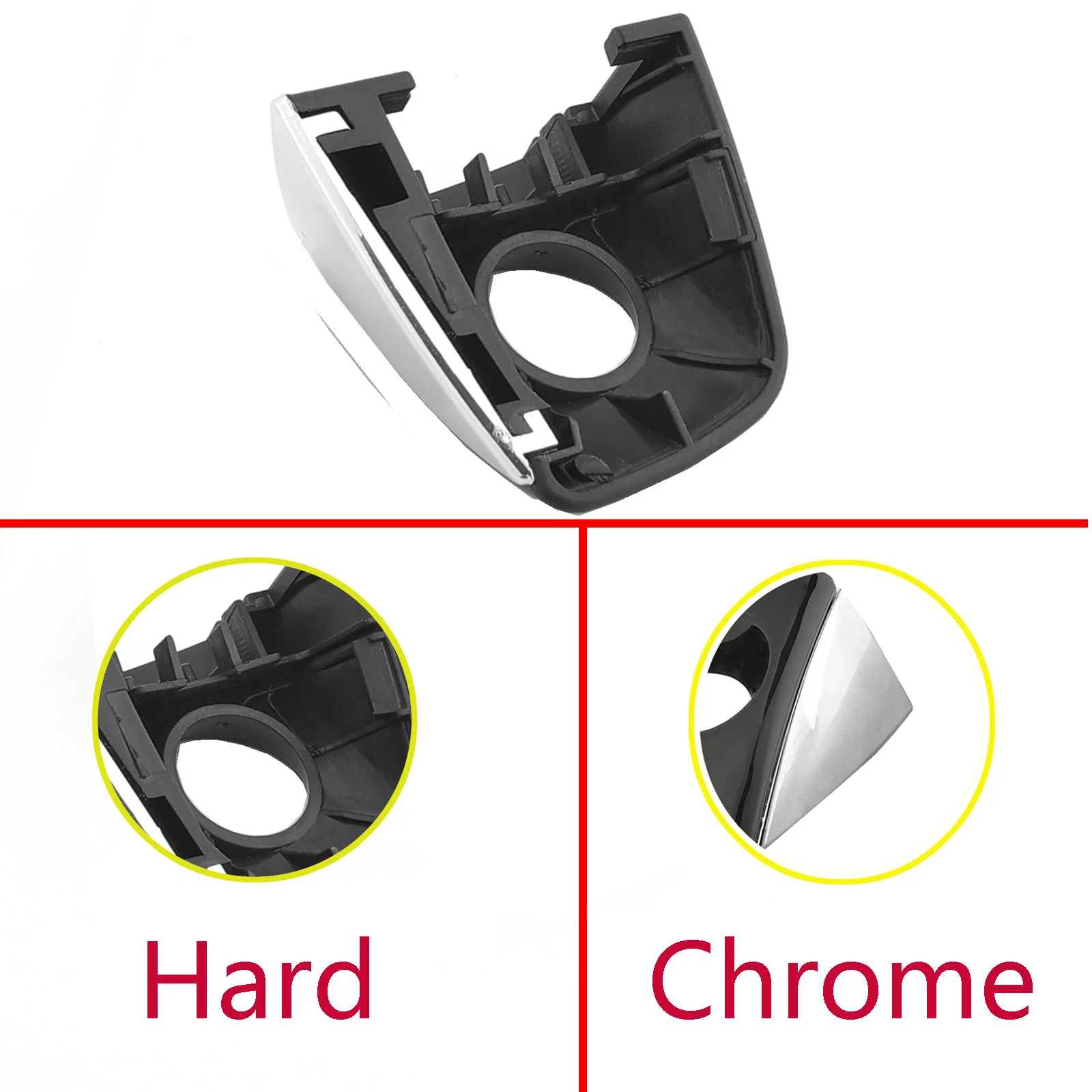 For Audi A6 A7 A8 RS6 RS7 A6/S6 A8/S8 Black chrome car exterior front left door handle key hole trim cover 4H1837879 2014-2016