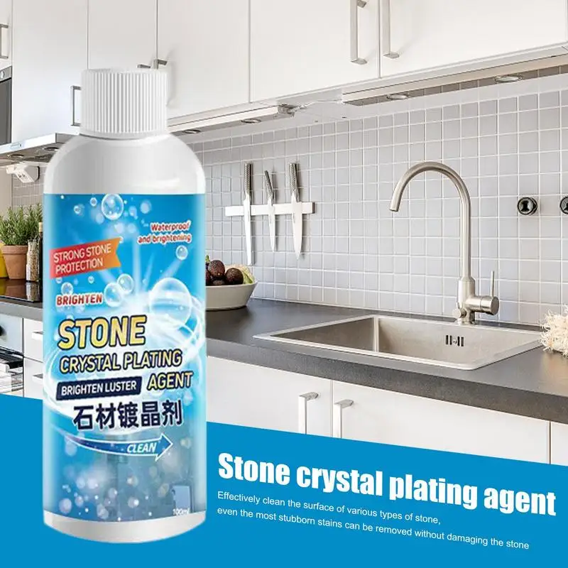 

Nano Crystal Stone Coating Agent 100ml Marble Scratch Repair Liquid Effective Plating Agent For Stone Granite Marble Slate